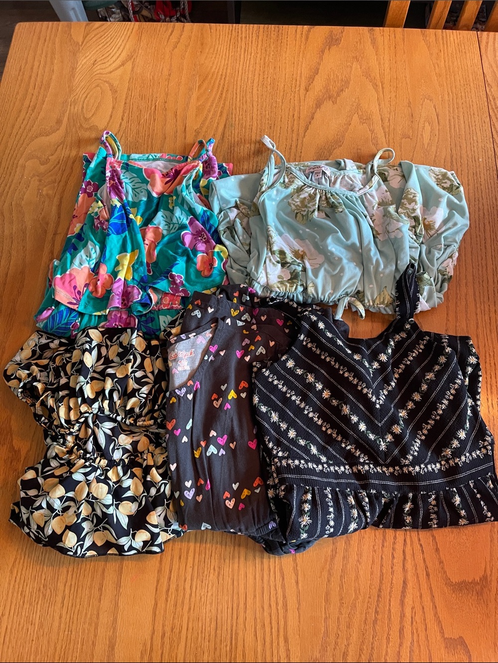 Lot of 5 Size 8 girls dresses/romper